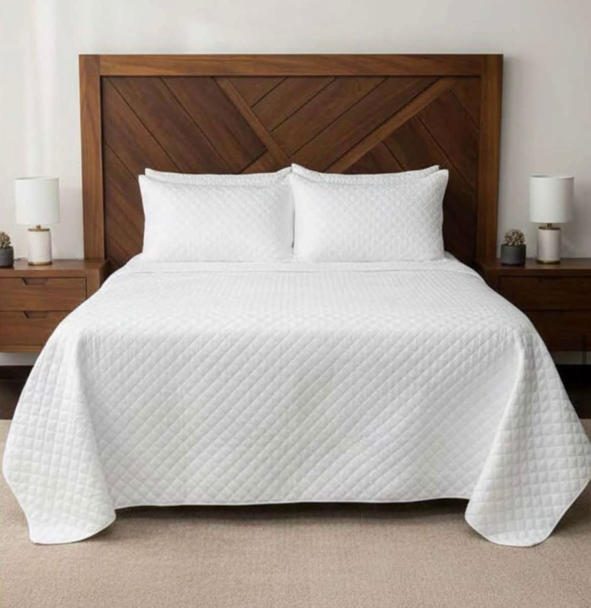 Cubrecama Queen Blanco